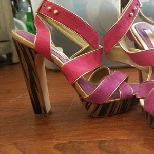 Pink And Purple Bcbg Max Azria Platforms